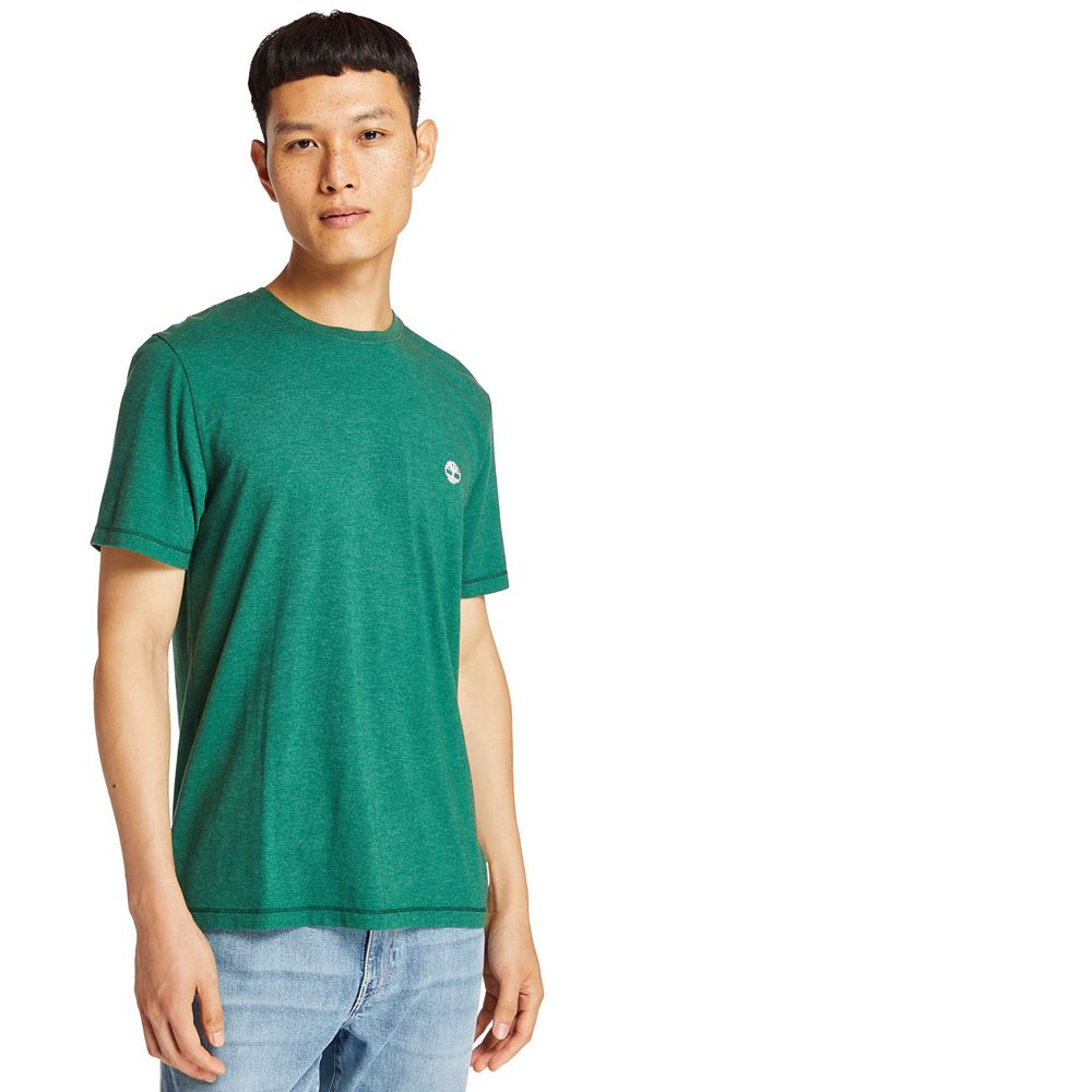 Camisetas Timberland Hombre Mohawk River Jersey Verde - Chile CUJ-163524